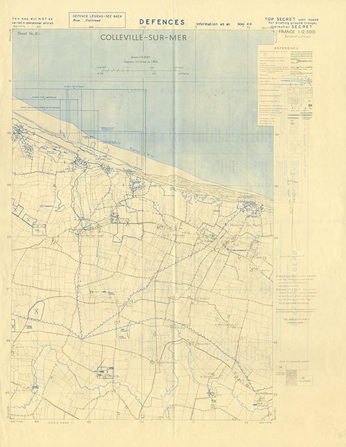 GSGS 4490 1:12,500 Colleville sur Mer Sheet 80