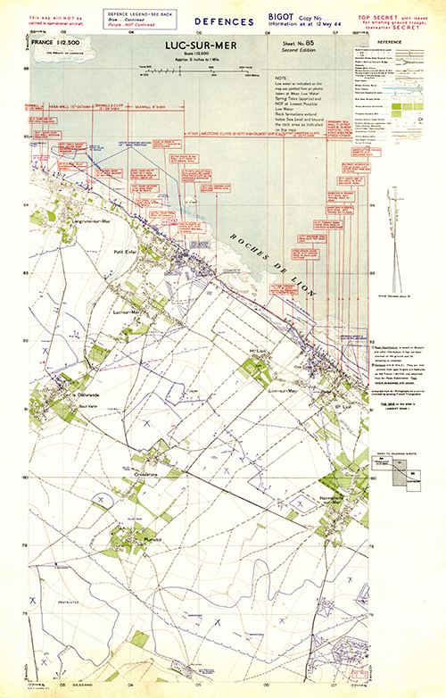 GSGS 4490 1:12,500 Luc sur Mer Sheet 85