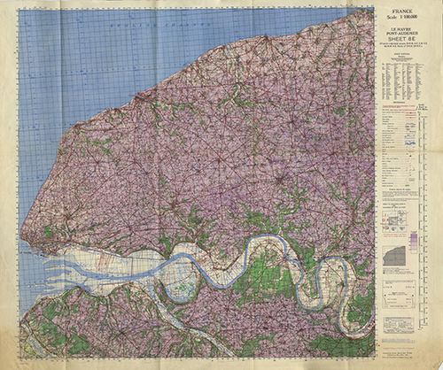 GSGS 4249 1:100,000 Le Havre Pont-Audemer Sheet 8E