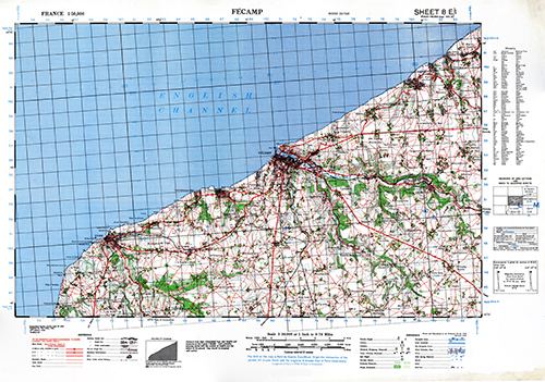 GSGS 4250 1:50,000 Fecamp Sheet 8E1
