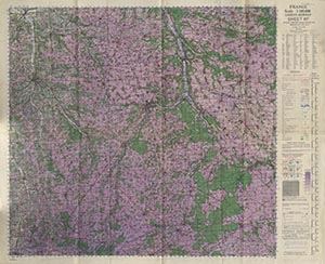GSGS 4249 1:100,000 Lisieux Bernay Sheet 8F