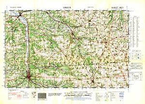 GSGS 4250 1:50,000 Lisieux Sheet 8F1