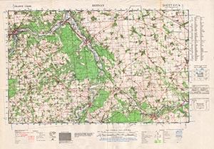 GSGS 4250 1:50,000 Bernay Sheet 8F4