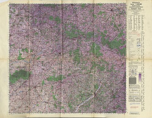 GSGS 4249 1:100,000 Mortagne Nogent-Le Rotrou Sheet 8G