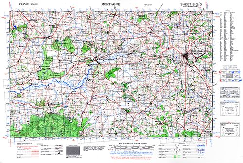 GSGS 4250 1:50,000 Mortagne Sheet 8G3