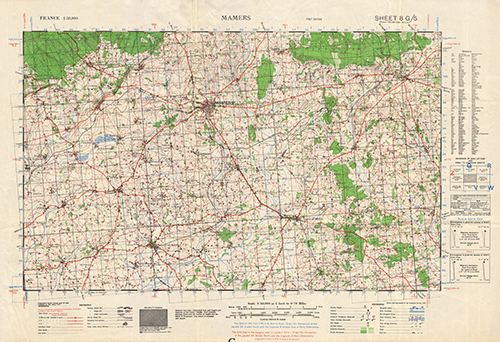 GSGS 4250 1:50,000 Mamers Sheet 8G5