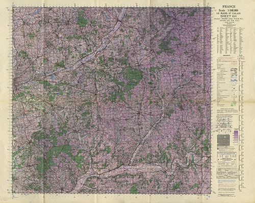 GSGS 4249 1:100,000 Le Mans St Calais Sheet 8H