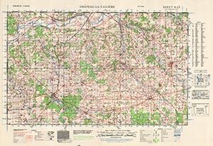 GSGS 4250 1:50,000 Chateau la Valliere Sheet 8J1