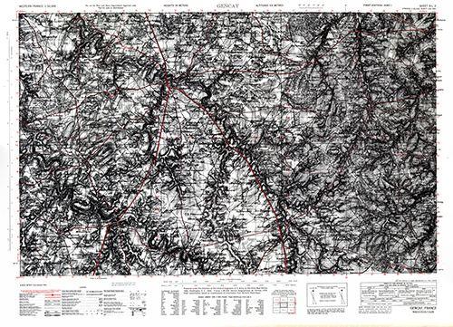GSGS 4250 1:50,000 Gencay Sheet 8L3