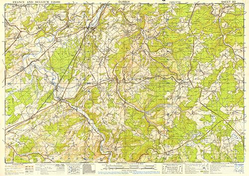 GSGS 4040 1:50,000 Durbuy Sheet 92
