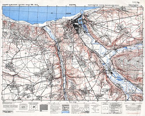 GSGS 4041 1:25,000 Dieppe Sheet 95 SE AMS Version