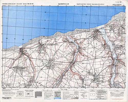 GSGS 4041 1:25,000 Quiberville Sheet 95 SW AMS Version