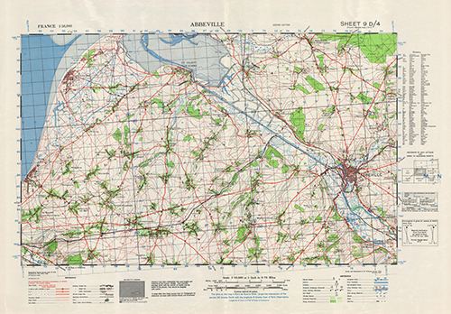 GSGS 4250 1:50,000 Abbeville Sheet 9D4