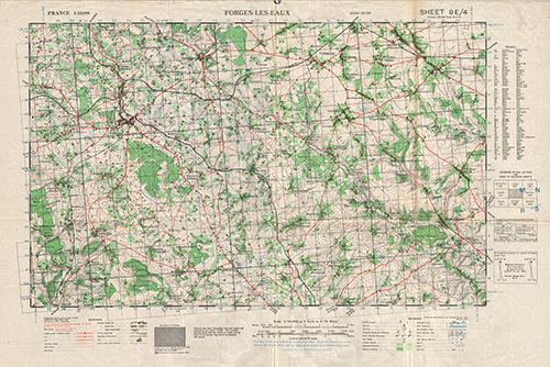 GSGS 4250 1:50,000 Forges Les Eaux Sheet 9E4