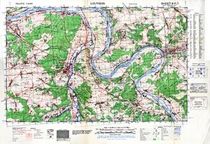 GSGS 4250 1:50,000 Louviers Sheet 9F1