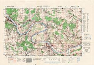 GSGS 4250 1:50,000 Mantes Gassicourt Sheet 9F4