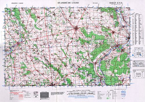 GSGS 4250 1:50,000 St Andre De Luere Sheet 9F5