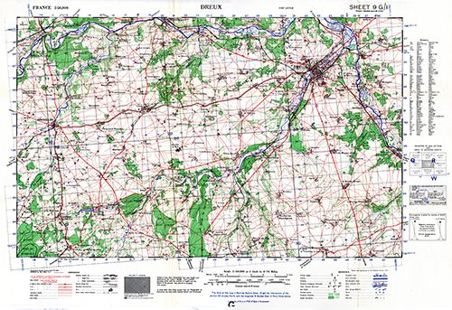 GSGS 4250 1:50,000 Dreux Sheet 9G1