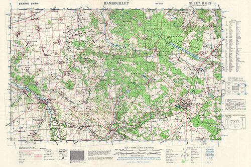 GSGS 4250 1:50,000 Rambouillet Sheet 9G2
