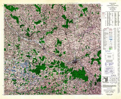 GSGS 4249 1:100,000 Chateauroux 9K