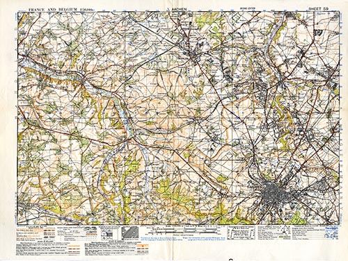 GSGS 4040 1:50,000 Aachen Sheet 59