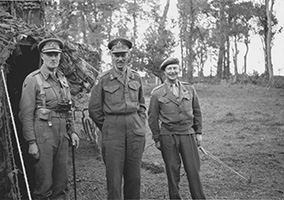 Lt Gen Dempsey and his Commanders in Normandy