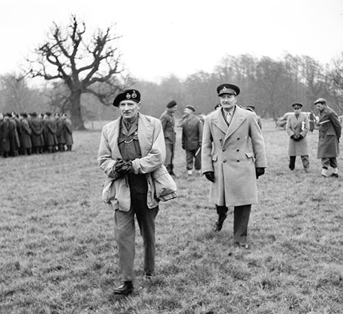 Montgomery inspects the troops