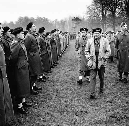 Montgomery inspects the troops