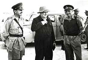 Winston Churchill with Montgomery and Alexander