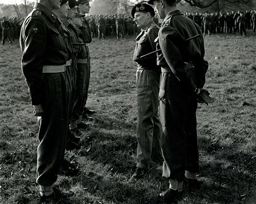 Montgomery inspects the troops