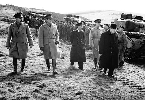 Churchill inspects the troops