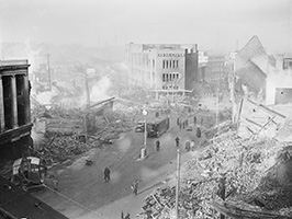 Bomb damage in London
