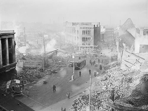 Bomb damage in London