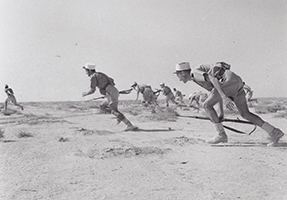 Legionnaires training in the desert in Gazala 1942
