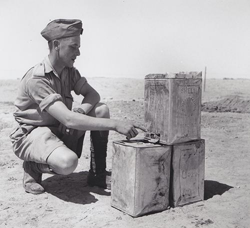 A water filter being used in Gazala 1942