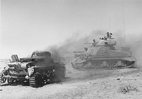 Browse A British Grant tank in Gazala 1942