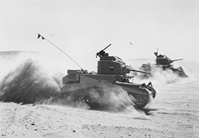 British Stuart light tanks in Gazala 1942