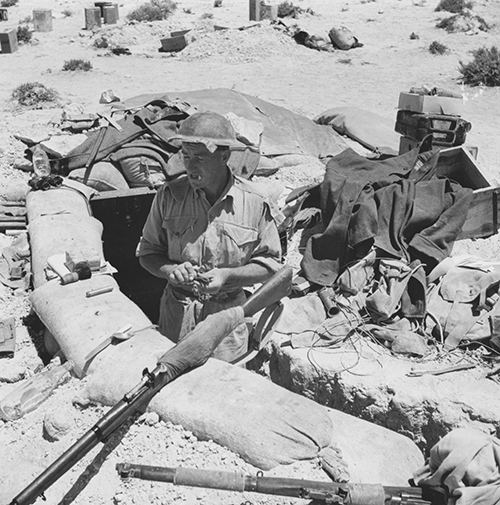 A British infantry position in Gazala 1942