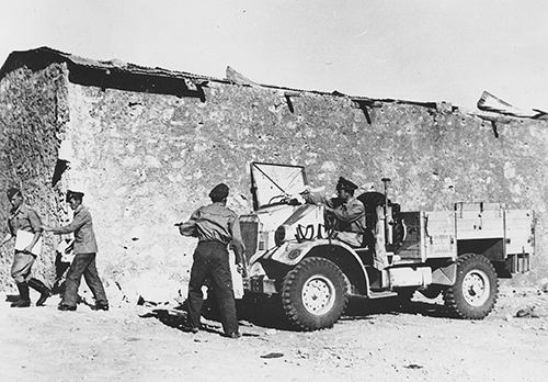 A captured British Morris C8 truck in Gazala 1942