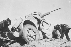 Digging a vehicle out of the sand