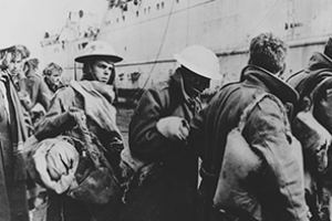 Troops being evacuated