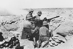 Troops engaging the enemy