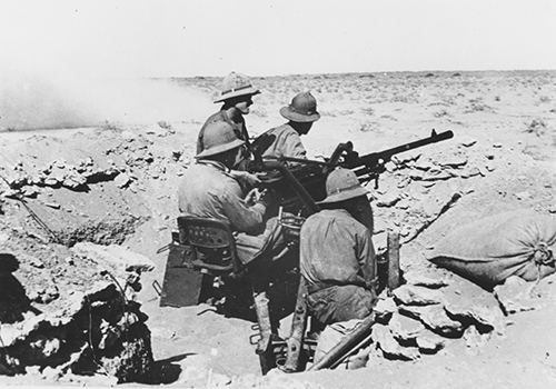 Troops engaging the enemy