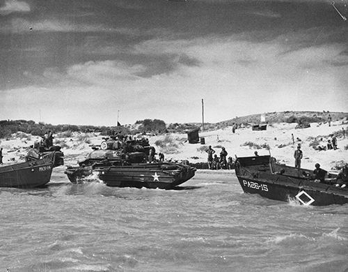 US landing craft Sicily