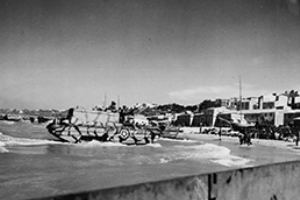 US DUKWs roll ashore in Sicily