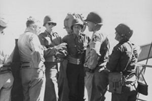 Patton and his Officers in Sicily