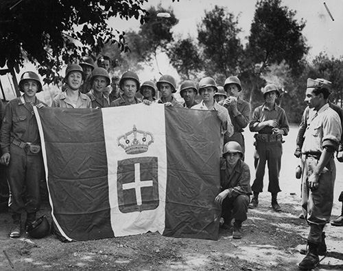 Captured Italian flag