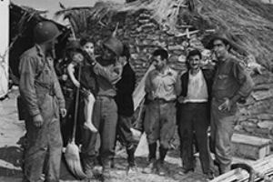 US soldiers and Italian civilians