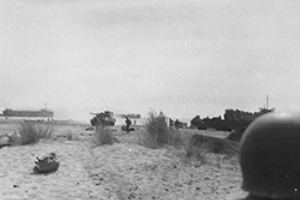 Tanks on Italian beach