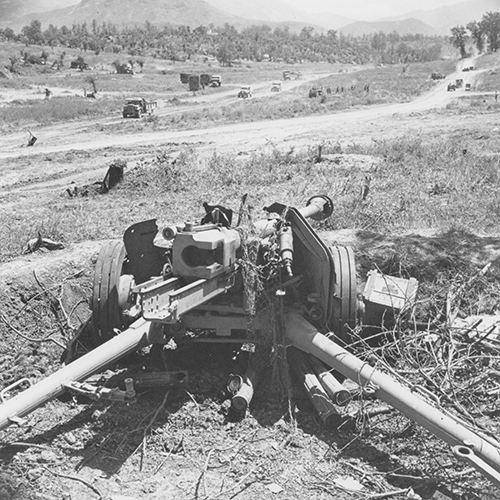 German 5cm PAK anti-tank gun in Monte Cassino